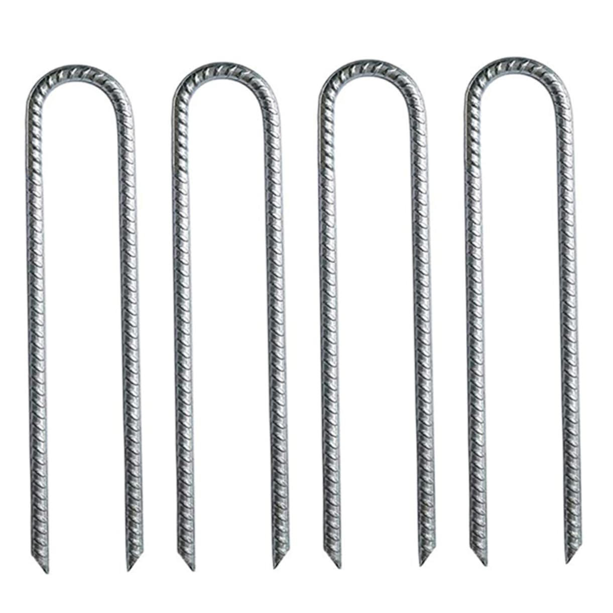 Yardwe 4pezzi Picchetti in Acciaio Zincato Chiodi Da Terra Per Fissaggio Copertura Da Campeggio Strumento Di Fissaggio Per Outdoor Di Picchetti Per