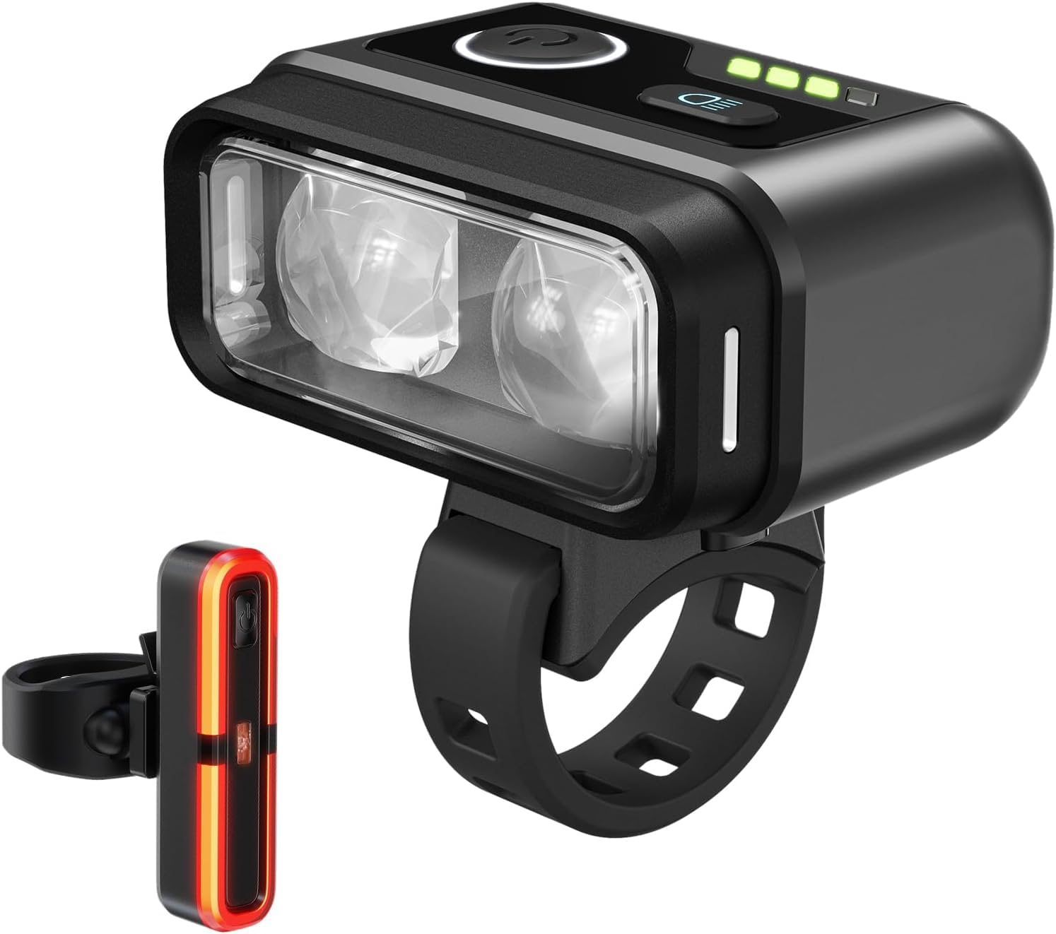 Luz Led para Bicicleta Superbrillante De 1800 Lúmenes, Recargable por USB con Batería De 4000 Mah, Resistente Al Agua Ipx5, Ideal para Ciclismo De Carretera Y MTB, Paseos Nocturnos.