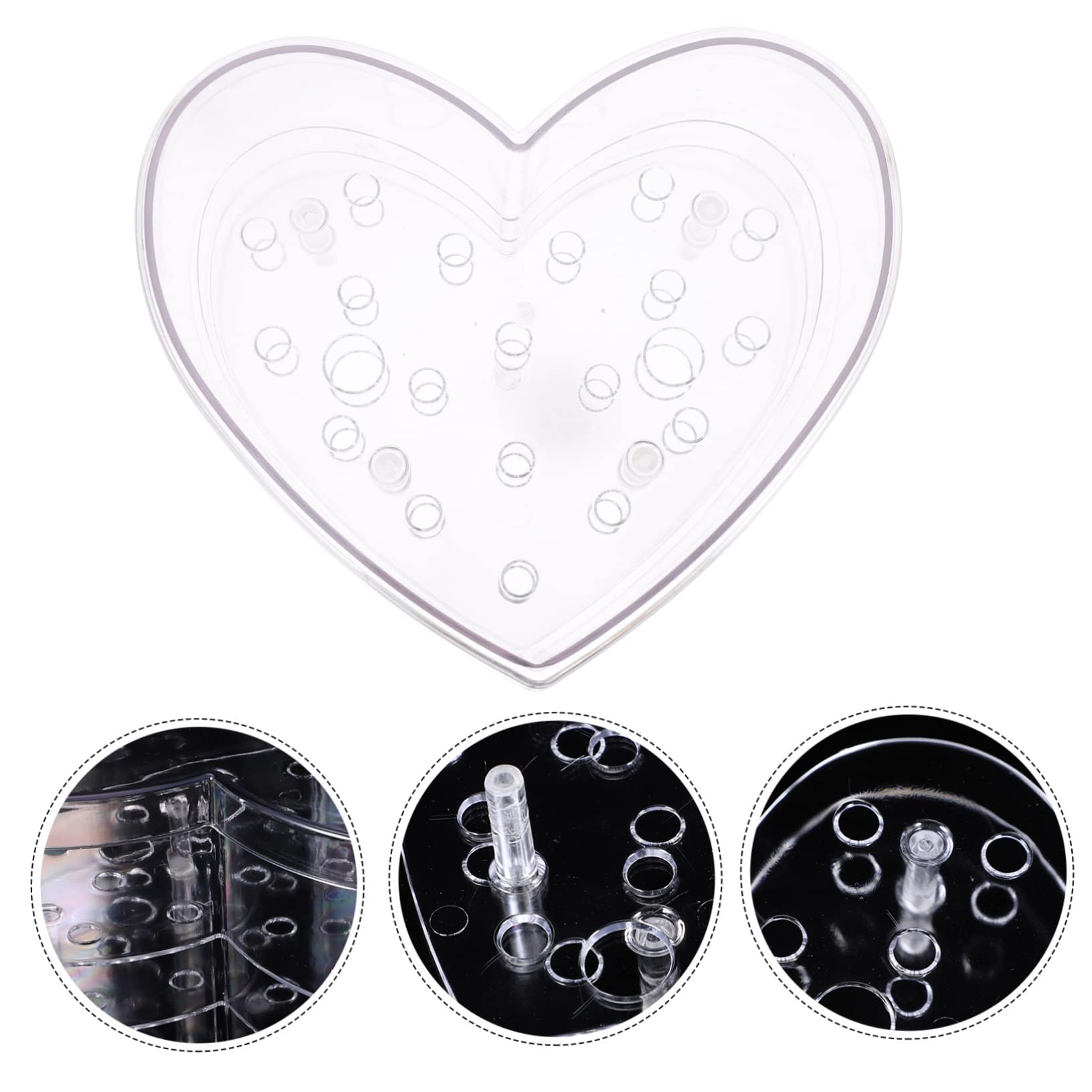 Ipetboom Scatola Confezione Coperture Nozze Piccolo Chiaro Cuore Plasmatore Fiore Rosa Decorazione Cuori Arrangiamenti Di Scatole Floreali Trasparente Acrilico