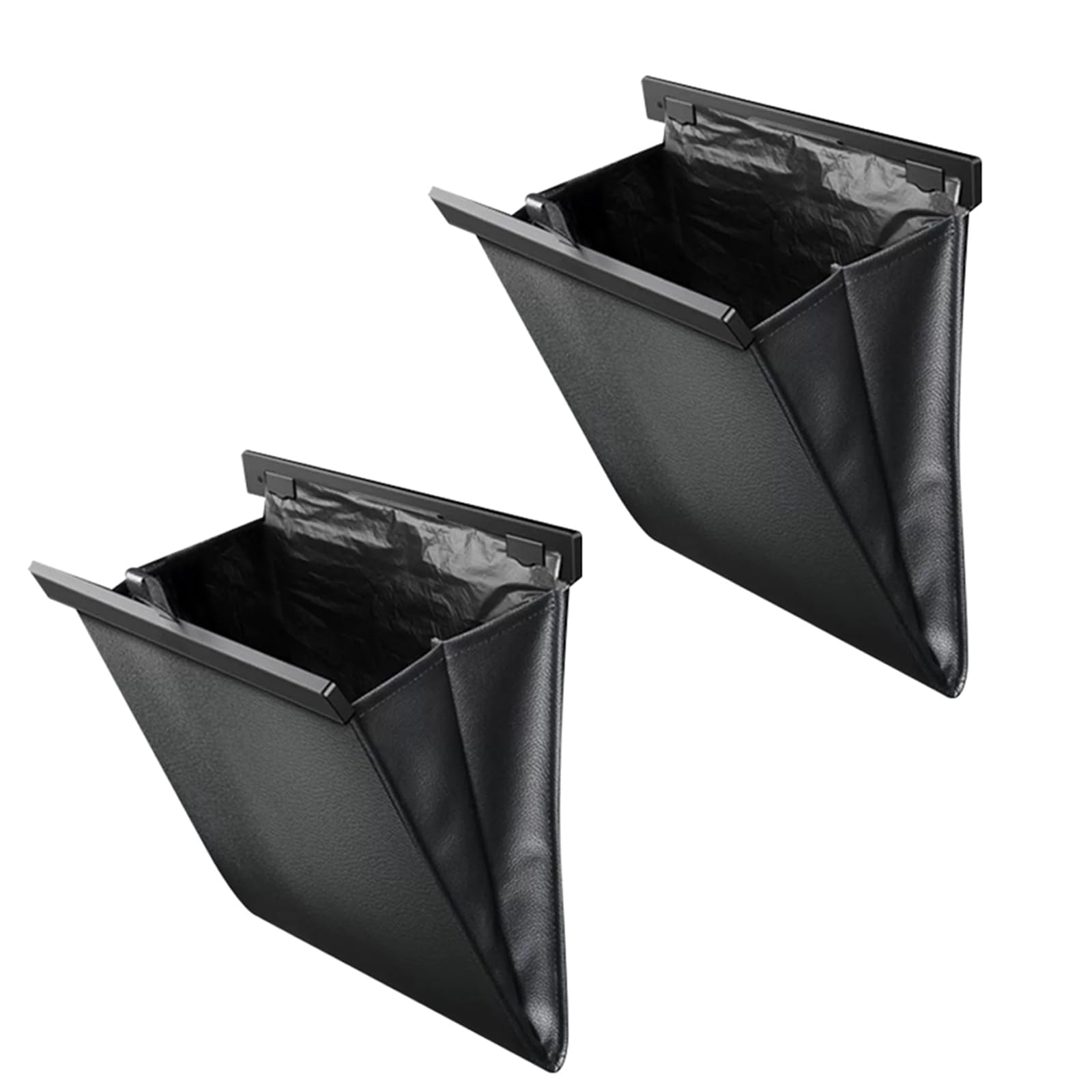 Car Trash Can for Ford Explorer (Sixth Generation) 2020-2025, Leather Hanging Automotive Garbage Cans Magnetic,1PCS,2-Pack-Normal