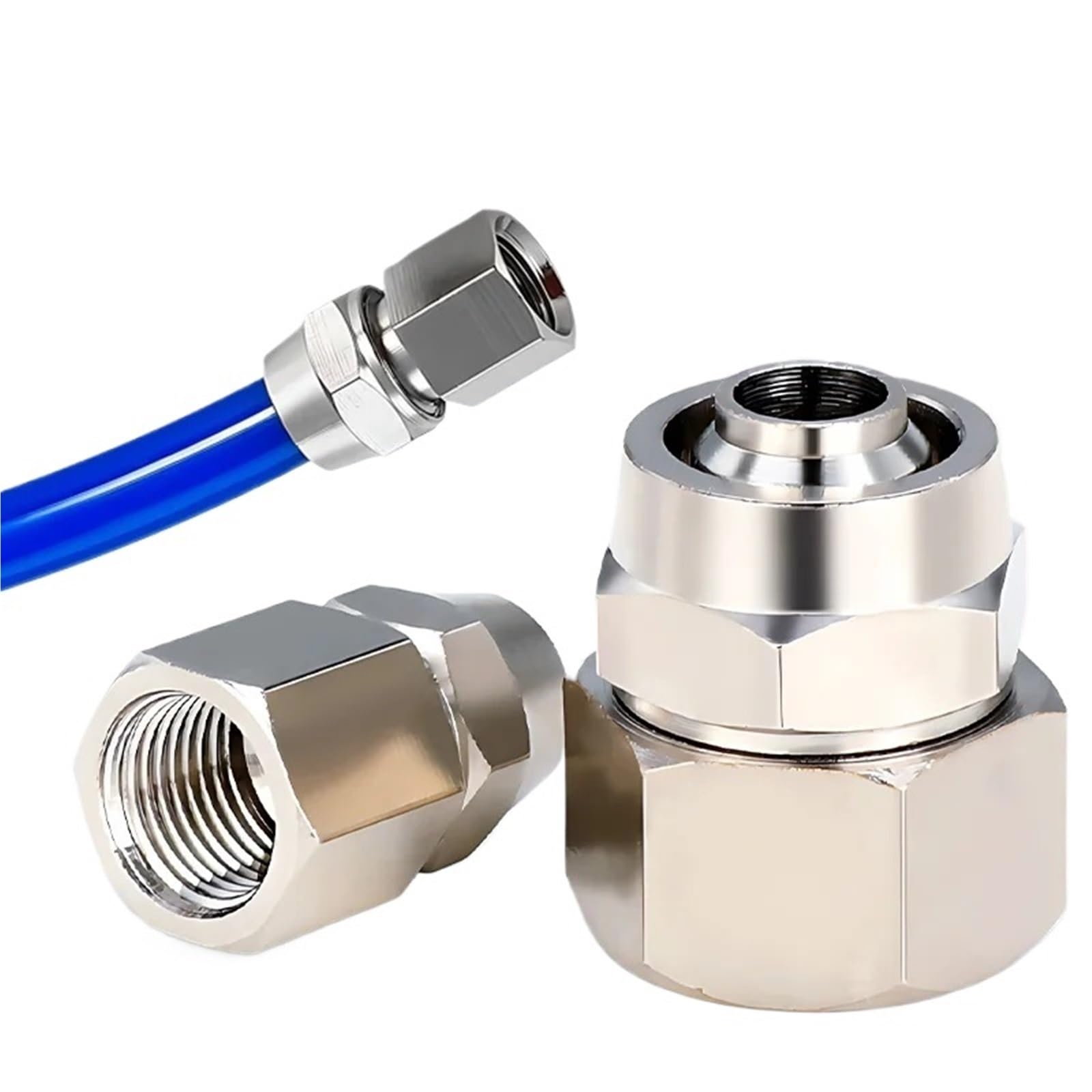 Connettore a serraggio rapido Raccordo aria OD 4 6 8 10 12 mm, rame 1/8 "1/4" 3/8" 1/2 "(KPCF 10-03,50 PCS)
