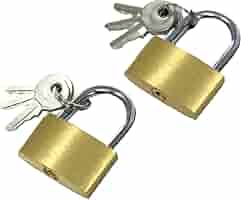 SAFEGUARD 2-Piece Solid Brass Padlocks Set | 1.25