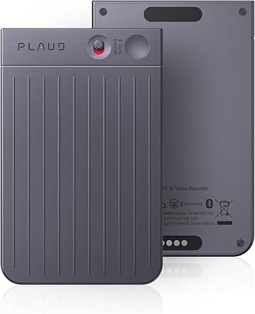 Plaud Note AI ボイスレコーダー ワンタッチ録音 文字起こし 先端LLMによる要約 ICレコーダー 携帯/PCアプリ連動 通常録音/通話録音モード 極薄 64GB大容量 発言者識別 音声インポート AI人声強化 議事録自動作成 マインドマップ 30時間連続使用 Bluetooth接続 iphone&Android対応 専用ケース付属 会議/授業/インタービューなどに適用 ブラック