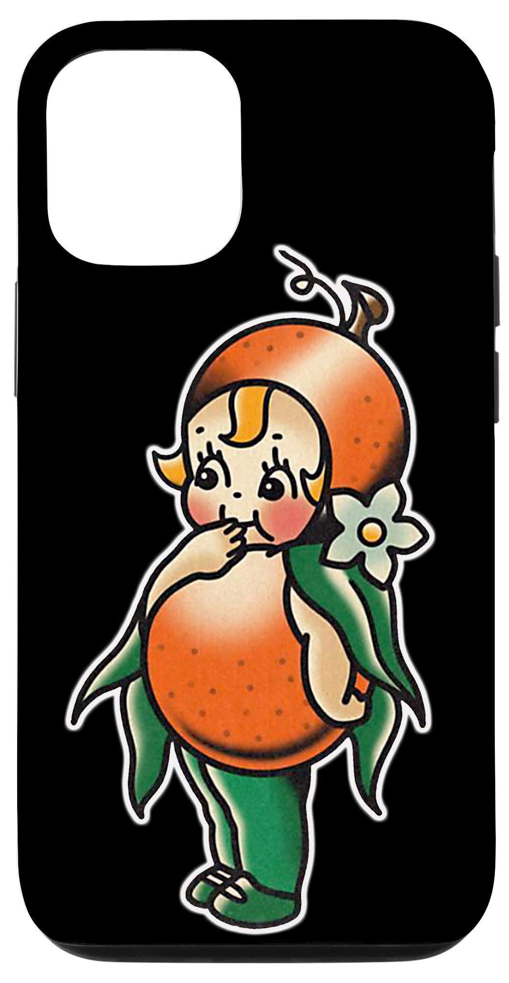 Kewpie Baby Orange Fruit Traditional Tattoo Flash Case for iPhone 13 Pro