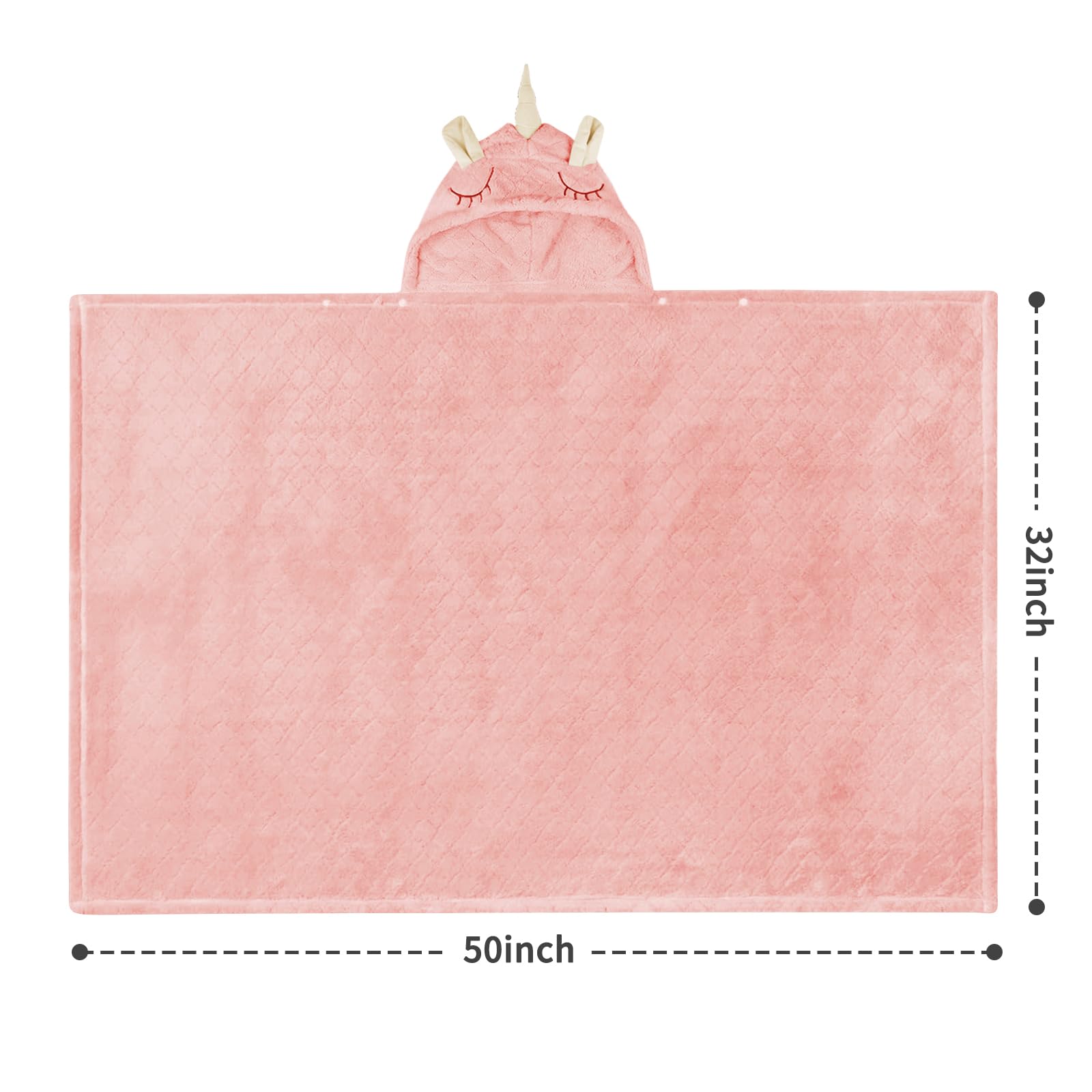 Toallas con capucha para bebé, toallas de baño para niñas de 0 a 5 años, paquete de 2 toallas de baño ultra suaves y absorbentes, toalla de baño para niña, toalla grande de 50 x 32 pulgadas