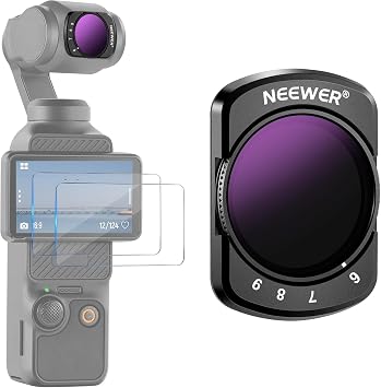 NEEWER Variable ND Filter Compatible with DJI Osmo Pocket 3 4 Xtra Muse