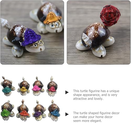 Miniatura 8 de VOSAREA 8 figuras de tortugas marinas en miniatura, adornos de pequeñas estatuas de tortugas marinas, mini figuras de tortuga para bricolaje, micro