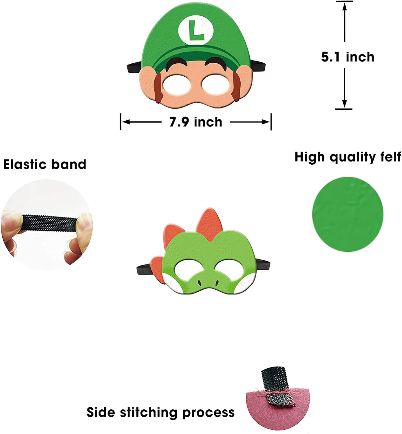 Miniatura 2 de Mario themed party supplies 12pcs birthday game themed blanket masks birthday gifts for boys and girls role play