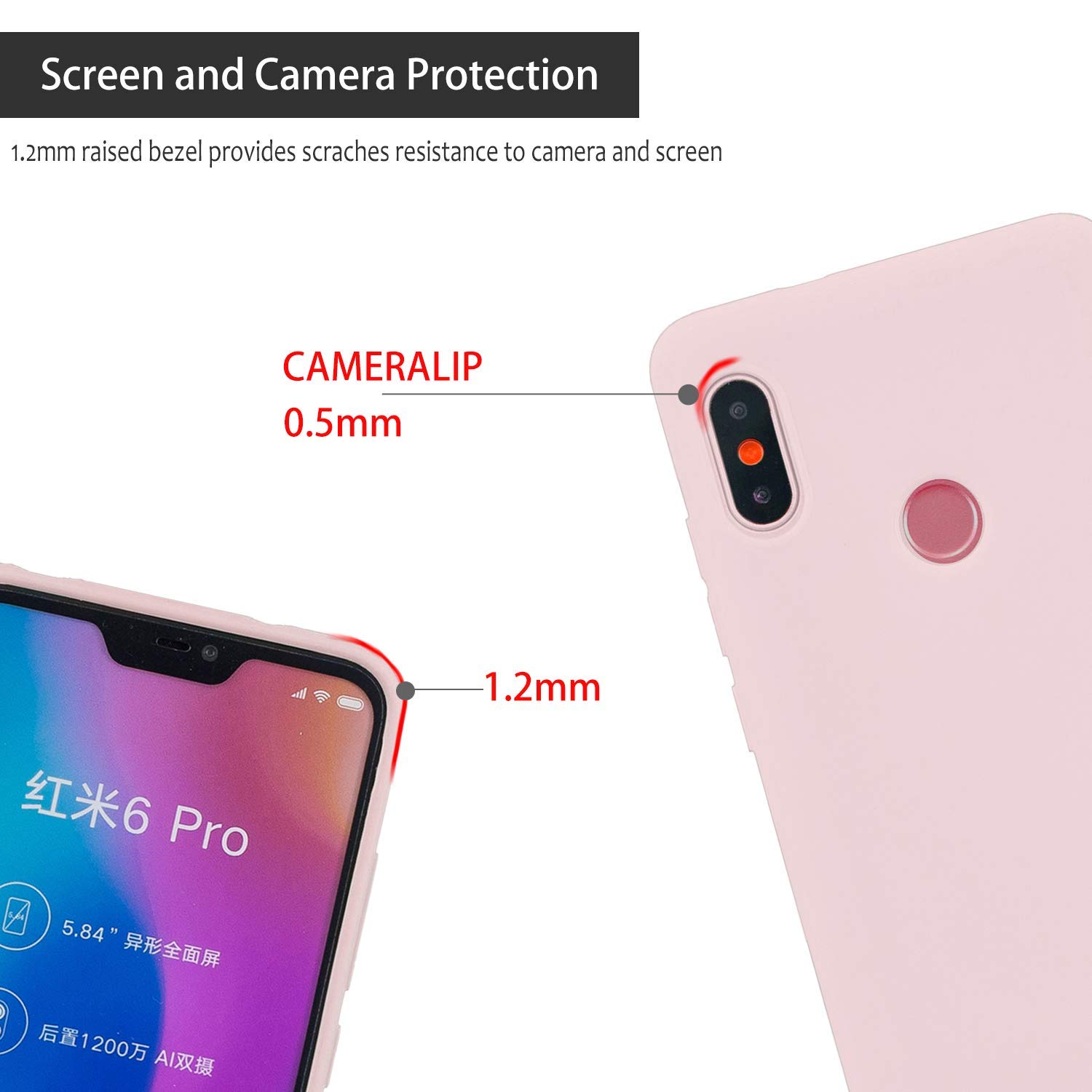 Per Xiaomi Redmi 13 4G NORTHJO Custodia Trasparente In TPU Con Vetro