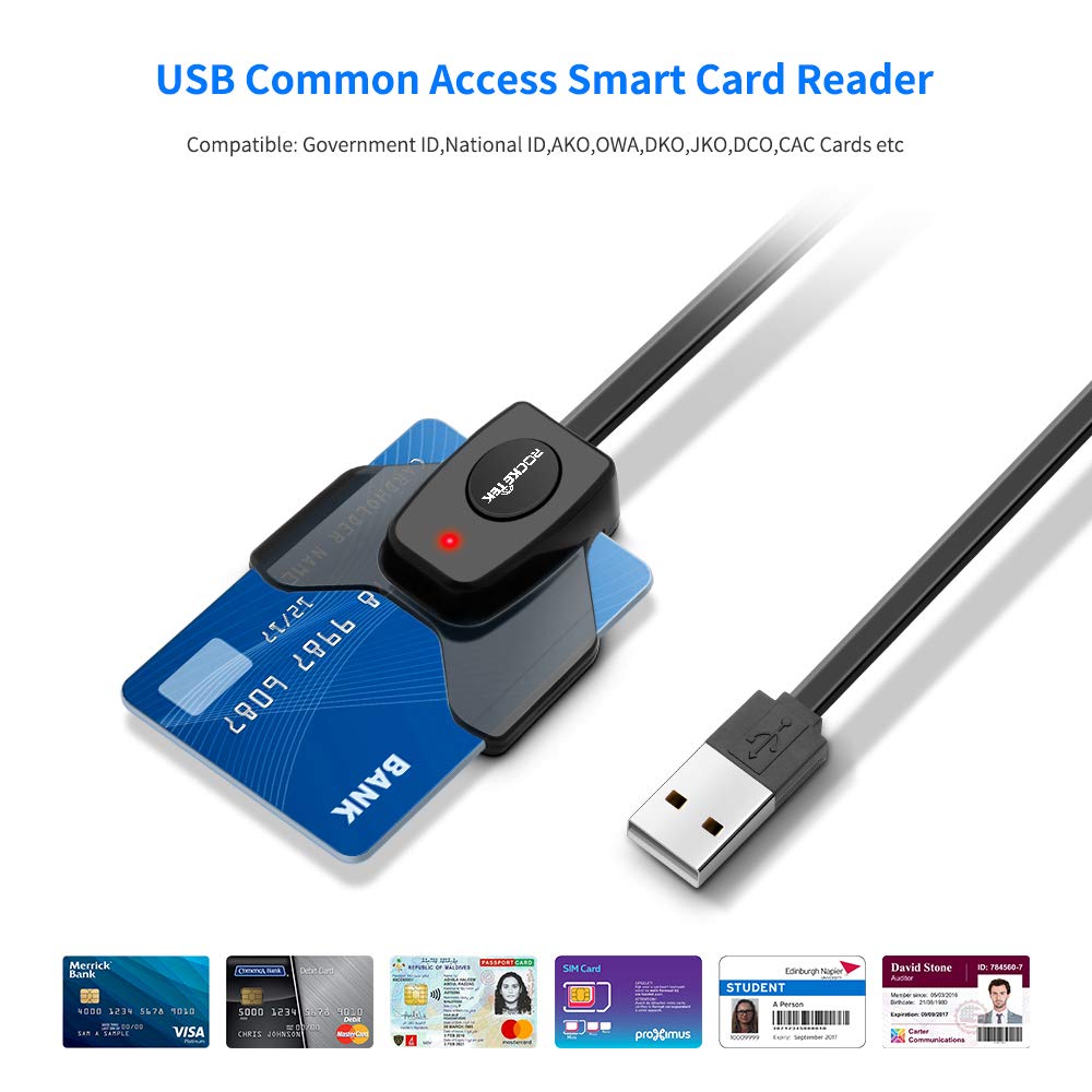 Buy CAC Reader for USB Smart Card Reader, Rocketek Common Access Card
