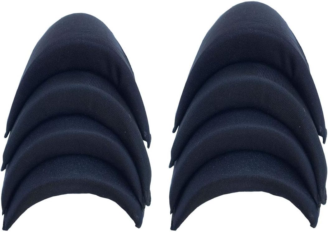 Mens Shoulder Pads for Jacket Blazer T-Shirt Clothing Dress Shoulder Pad Inserts Sewing Accessories 4 Pairs Black