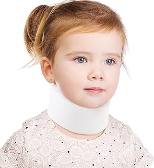 HKJD Kids Neck Brace for Neck Pain and Support, Soft Foam Cervical Collar Adjustable Youth Neck Support for Childrens Whiplash and Childs Torticollis Neck Stabilizer