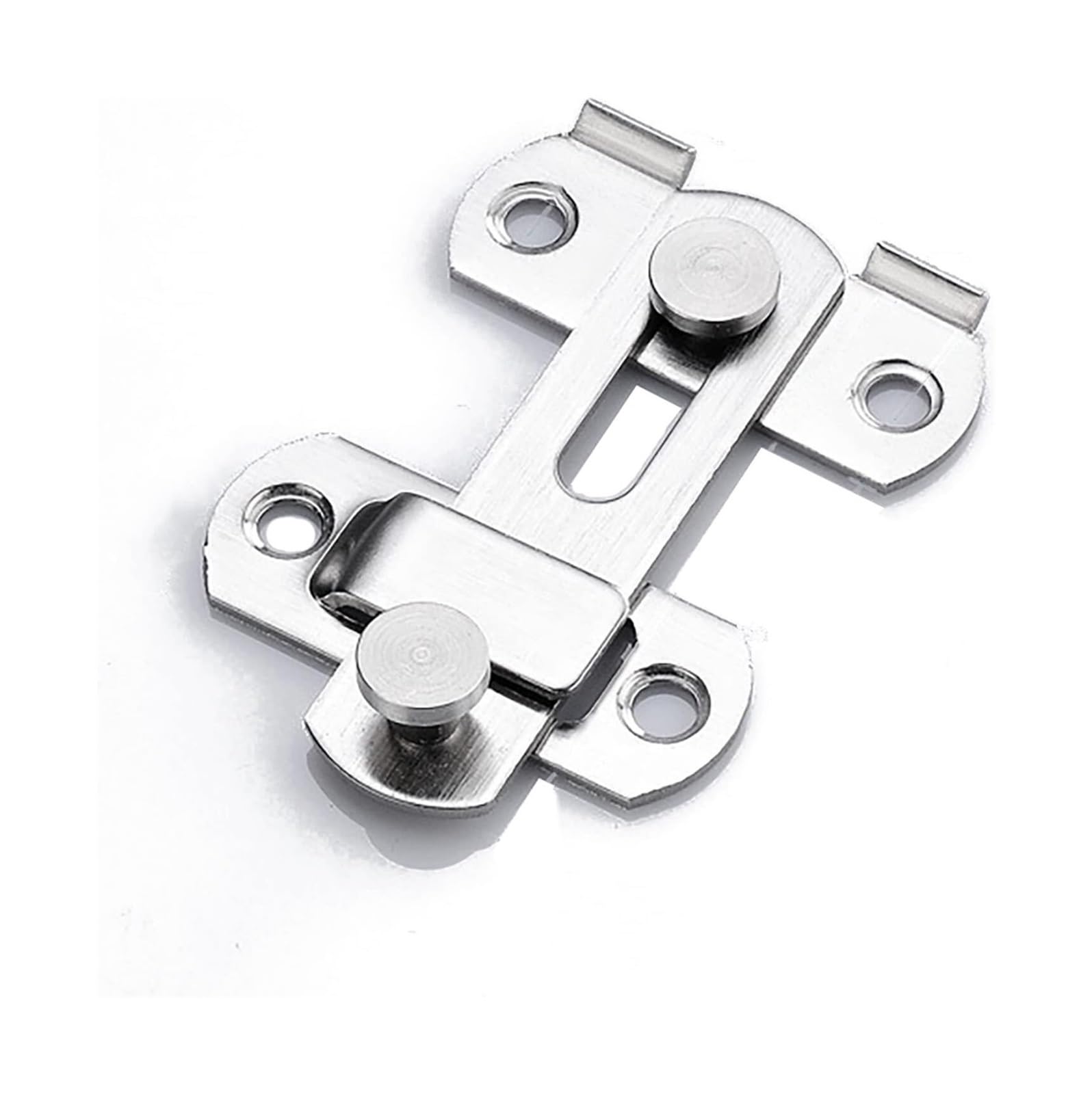 Door Lock Bolt, Door Lock Bolts, Stainless Steel 180 Degree Slide Bolt Latch, Multicolor(L Sliver)