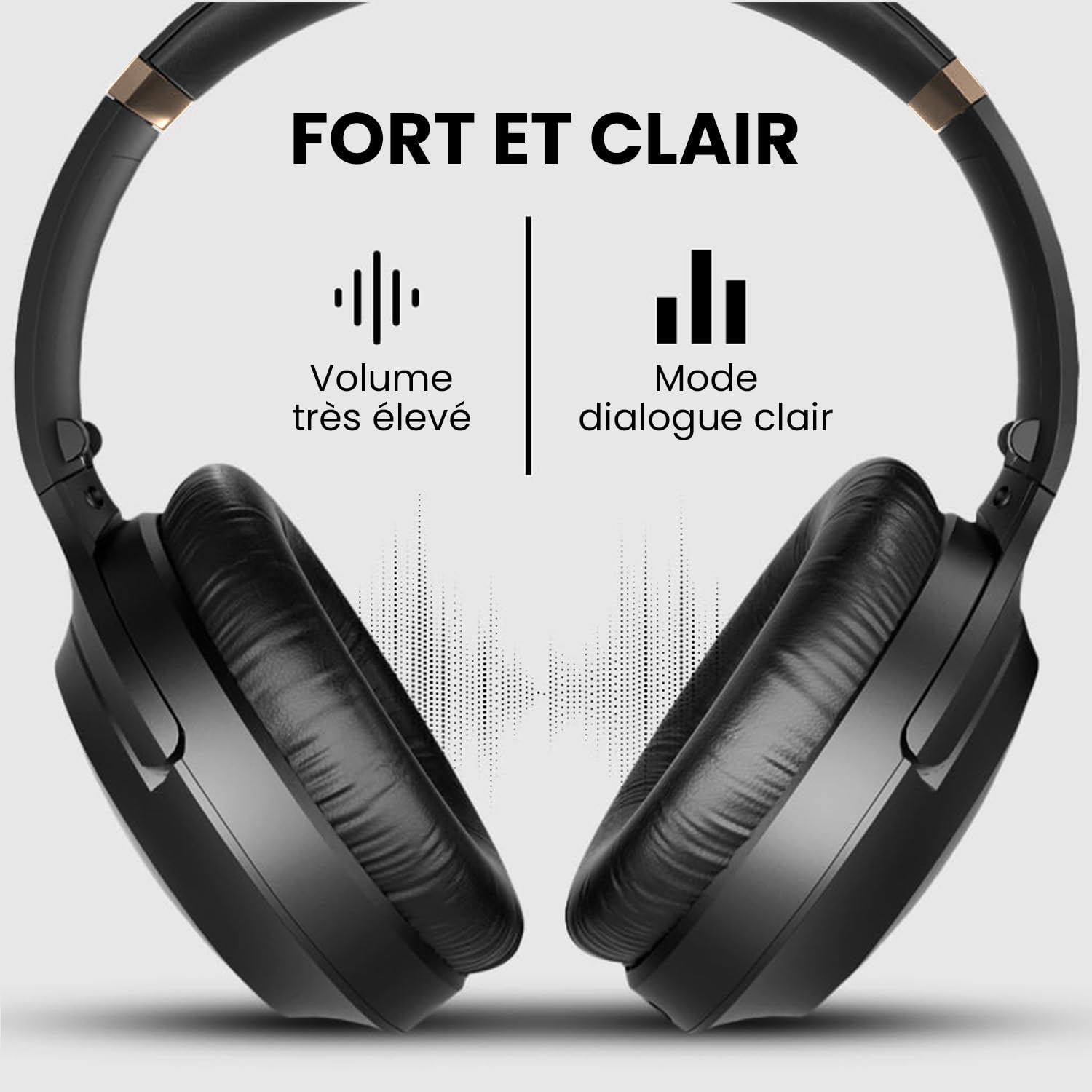 Avantree Duet - Double Casques sans Fil pour Télévision, Son Clair et Volume Amplifié pour Seniors, Installation Plug & Play Simple, avec Émetteur RF 2,4 GHz et Station de Charge
