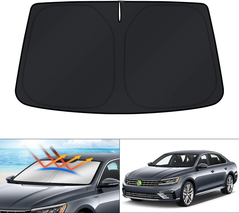 KUST Windshield Sun Shade for 2012-2019 Volkswagen VW Passat Accessories Sunshade Foldable Sun Visor Protector Blocks UV Rays Keep Your Car Cooler