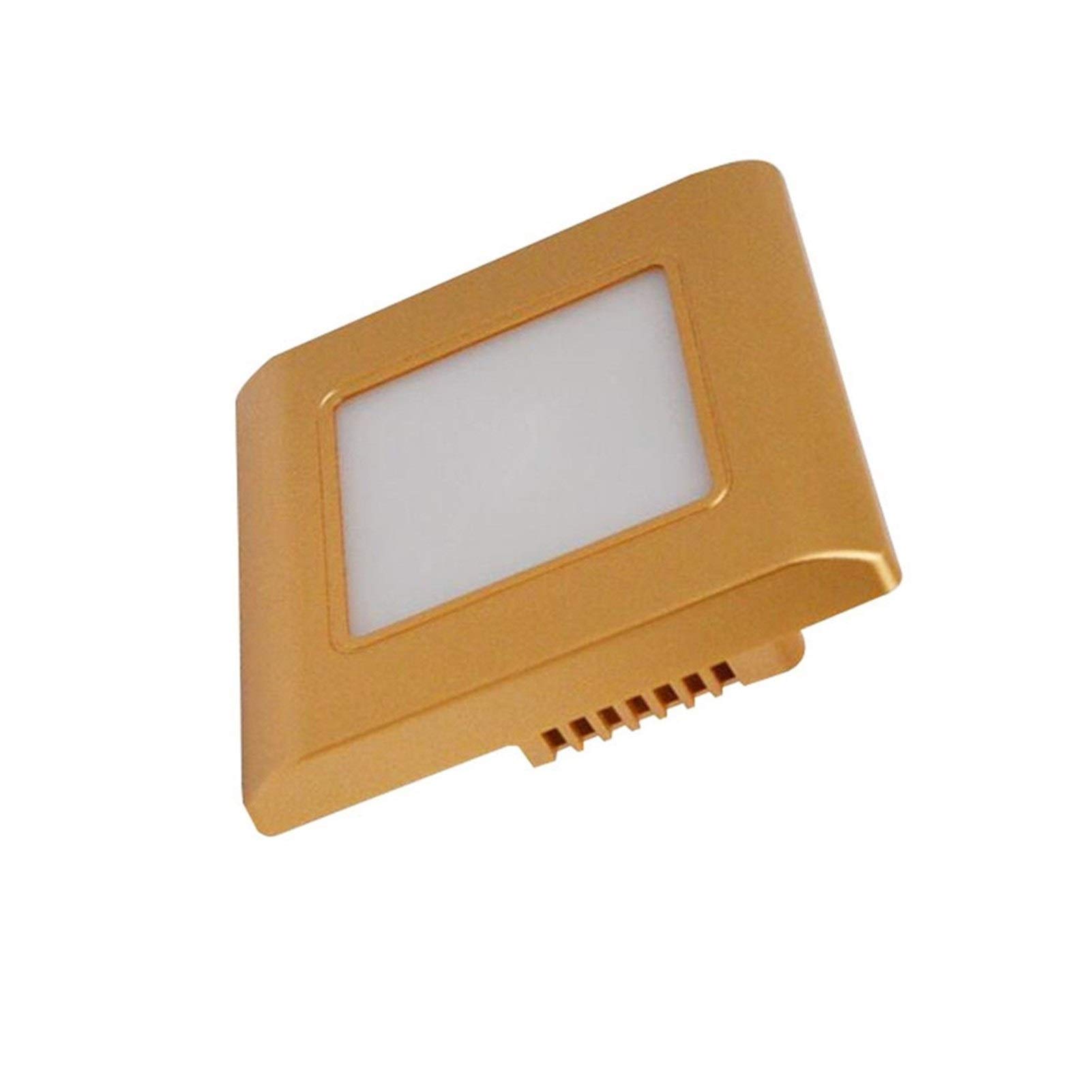 RAGGZZ Sensor de Movimiento Led Luz Led Infrarrojo Cuerpo Humano Inducción Empredada en Escalones Lámparas de Pared de Escalera Luces Nocturnas/Gold No Sensor/Cool White