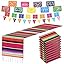 6 Pack Mexican Table Runners 14" X 84" Rainbow Colors Large Boho Mexican Theme Party Decoration Cinco De Mayo Fiesta Serape Runner 14 84 - View #4