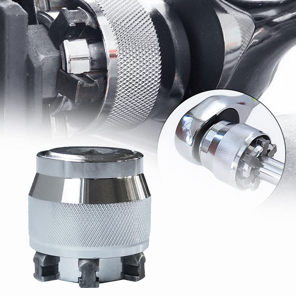 Universal Sleeve Wrench, Adjustable Sleeve 10-19mm, Hex Universal Socket Torque Ratchet Socket Wrench, Fits 3/8" Drive Wrench