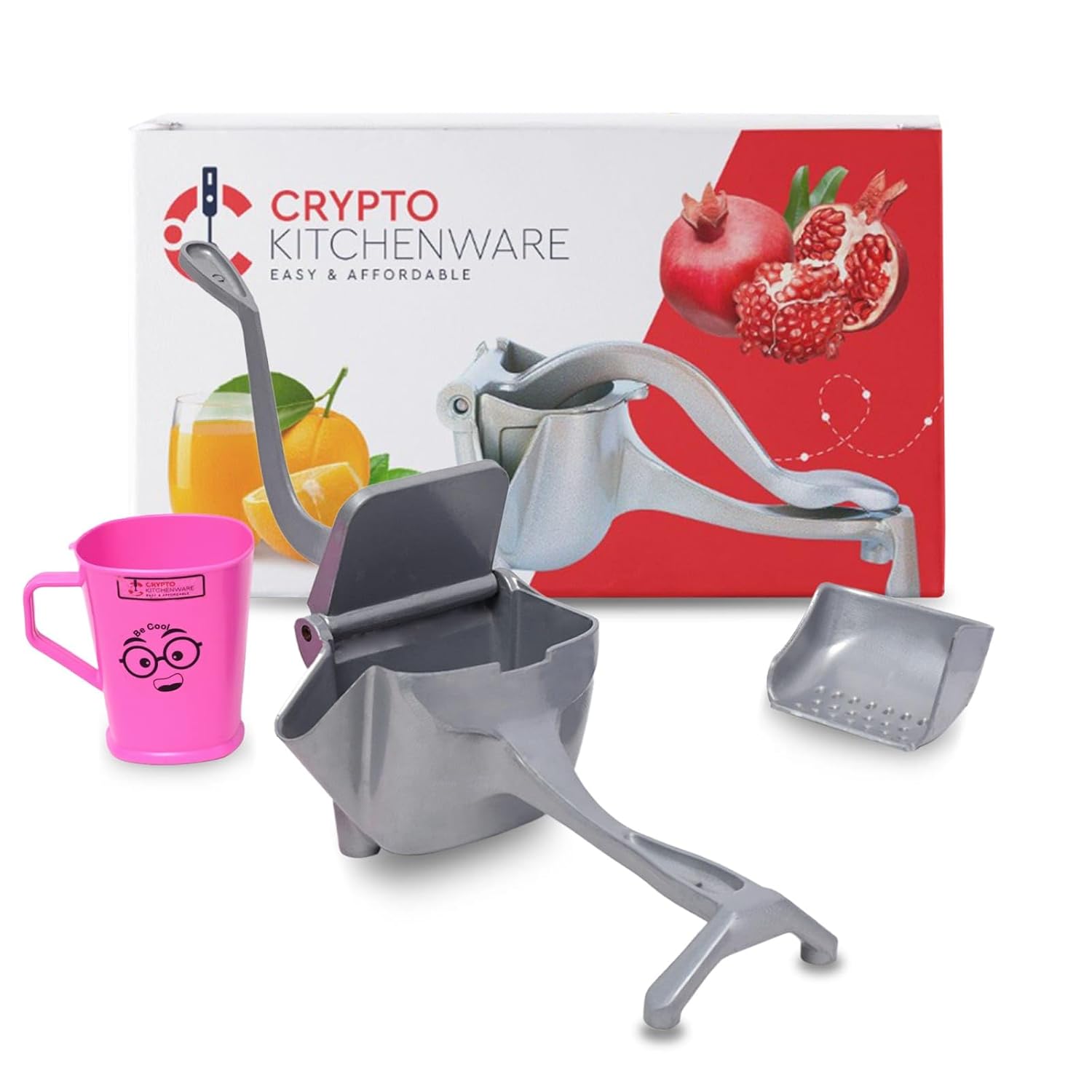 Buy Crypto Kitchenware Hand Juicer for Fruits Heavy Duty Aluminium