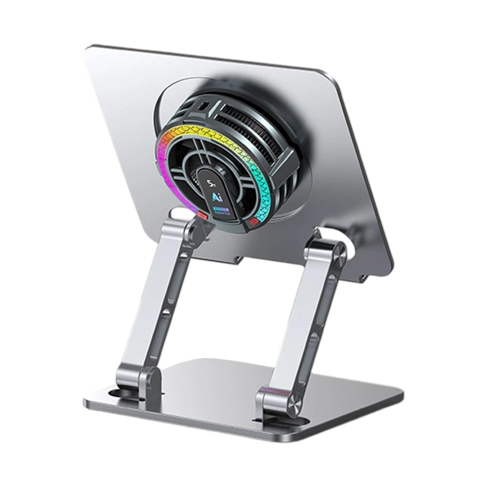 Supporto ergonomico per tablet con raffreddamento magnetico Base stabilizzante in lega alluminio Soluzione riduzione del calore per supporto raffreddamento per tablet in lega alluminio
