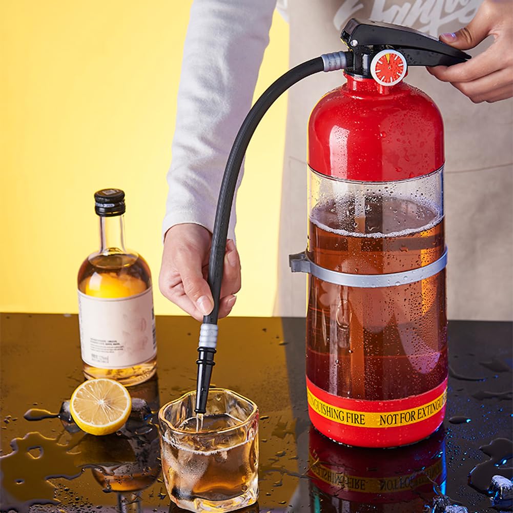 Distributeur de boissons, extincteurs en forme de bec verseur, grande capacité de 3 L, type presse pour les fêtes à la maison, les réunions, les barbecues, idéal pour les amateurs de fête et les