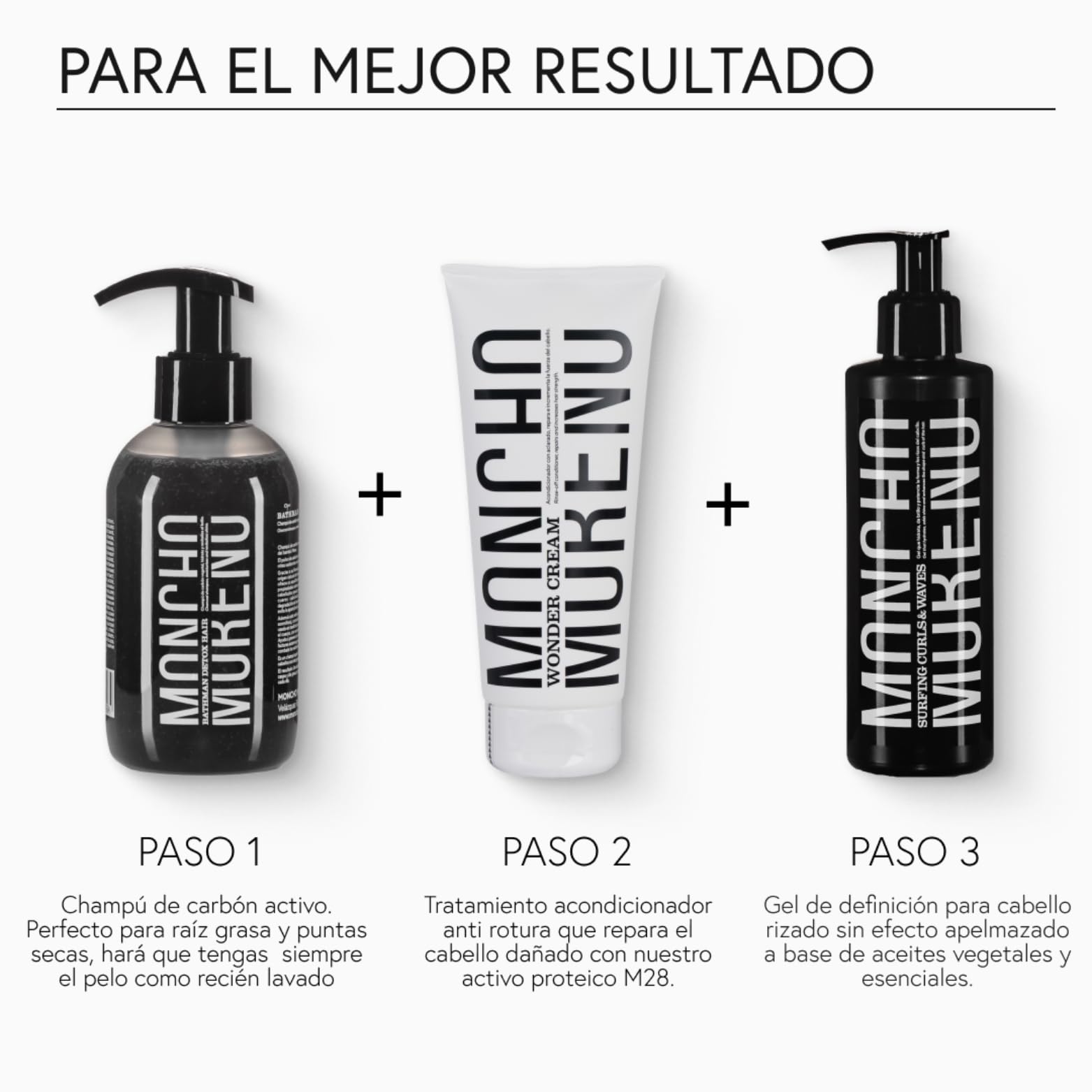 MONCHO MORENO Bathman Detox Hair - Champú Clarificante y Regulador de Grasa con Carbón Activo - Limpieza Profunda y Purificante del Cuero Cabelludo para Raíz Grasa y Puntas Secas (1 L)