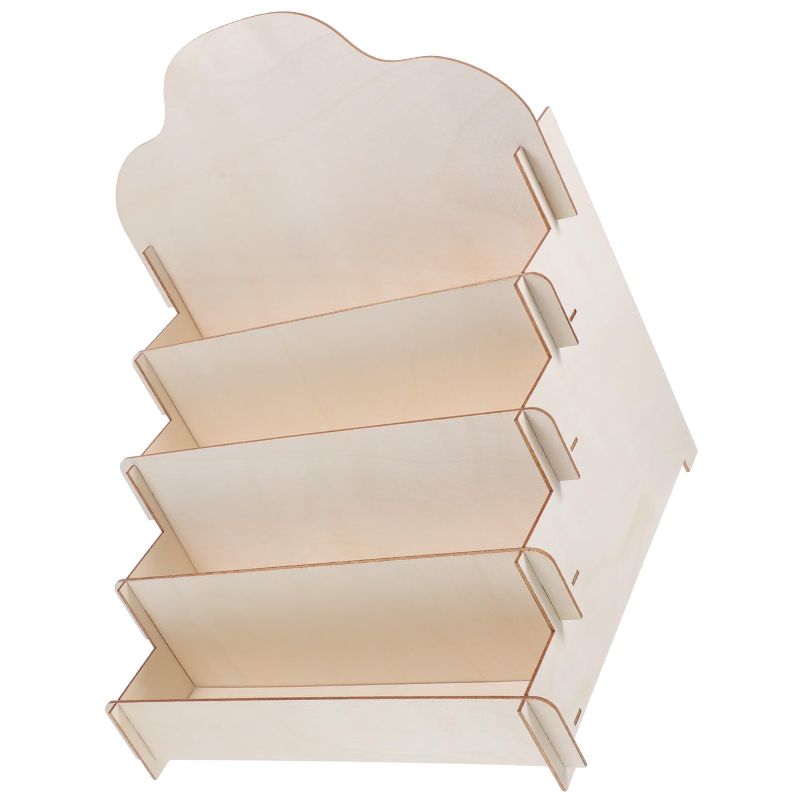 Expositor de madera MERRYHAPY, organizador de escritorio escalonado para maquillaje