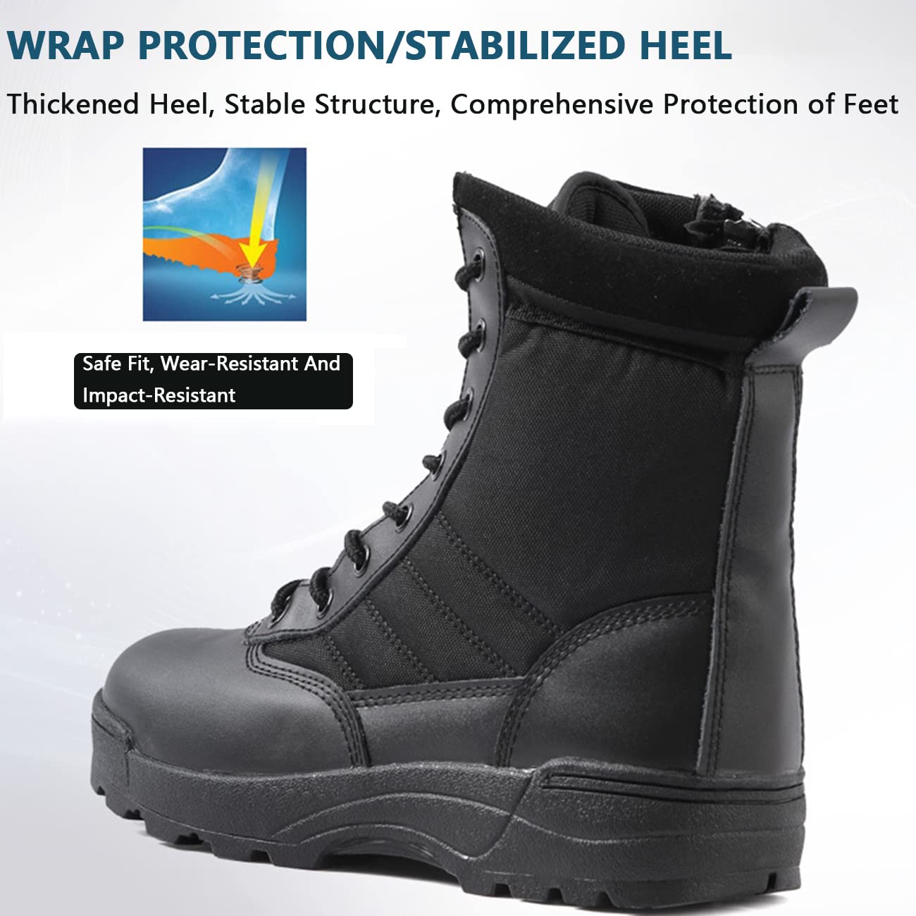 Scarpe da Lavoro da Uomo Stivali Tattici Militari Stivali Militari alla Caviglia Impermeabili Stivali da Combattimento Ultraleggeri e Traspiranti Stivali,Green-36(UK4)