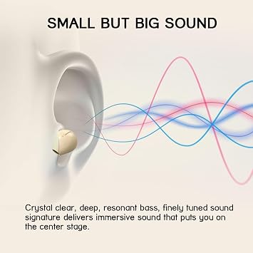 Loluka Small Invisible Wireless Bluetooth Earpiece - Mini Discreet Earbud for Work with Mic