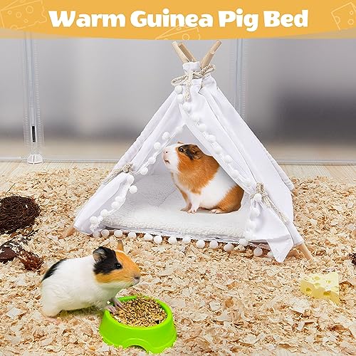 Guinea Pig Hideout, Guinea Pig Cages Accessories Tent Guinea Pig House Machine Washable Guinea Pig Tent with Bed Small Animal House for Guinea Pigs, Hamster, Rats, Bunny