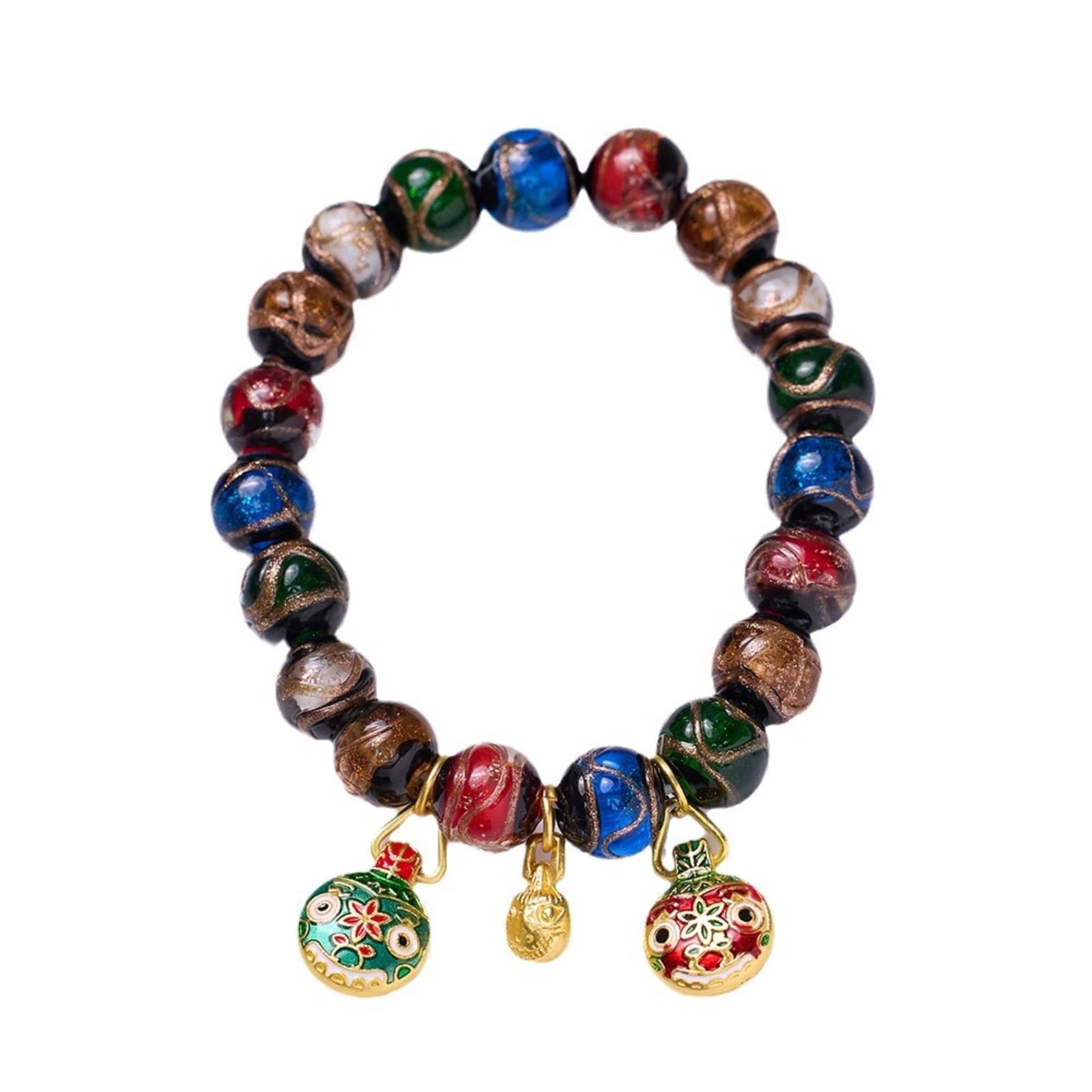 Armband Damen Unisex Multicolor Perlen Armband, Fünf-Farben Kette Für Männer Und Frauen-farbe-14mm