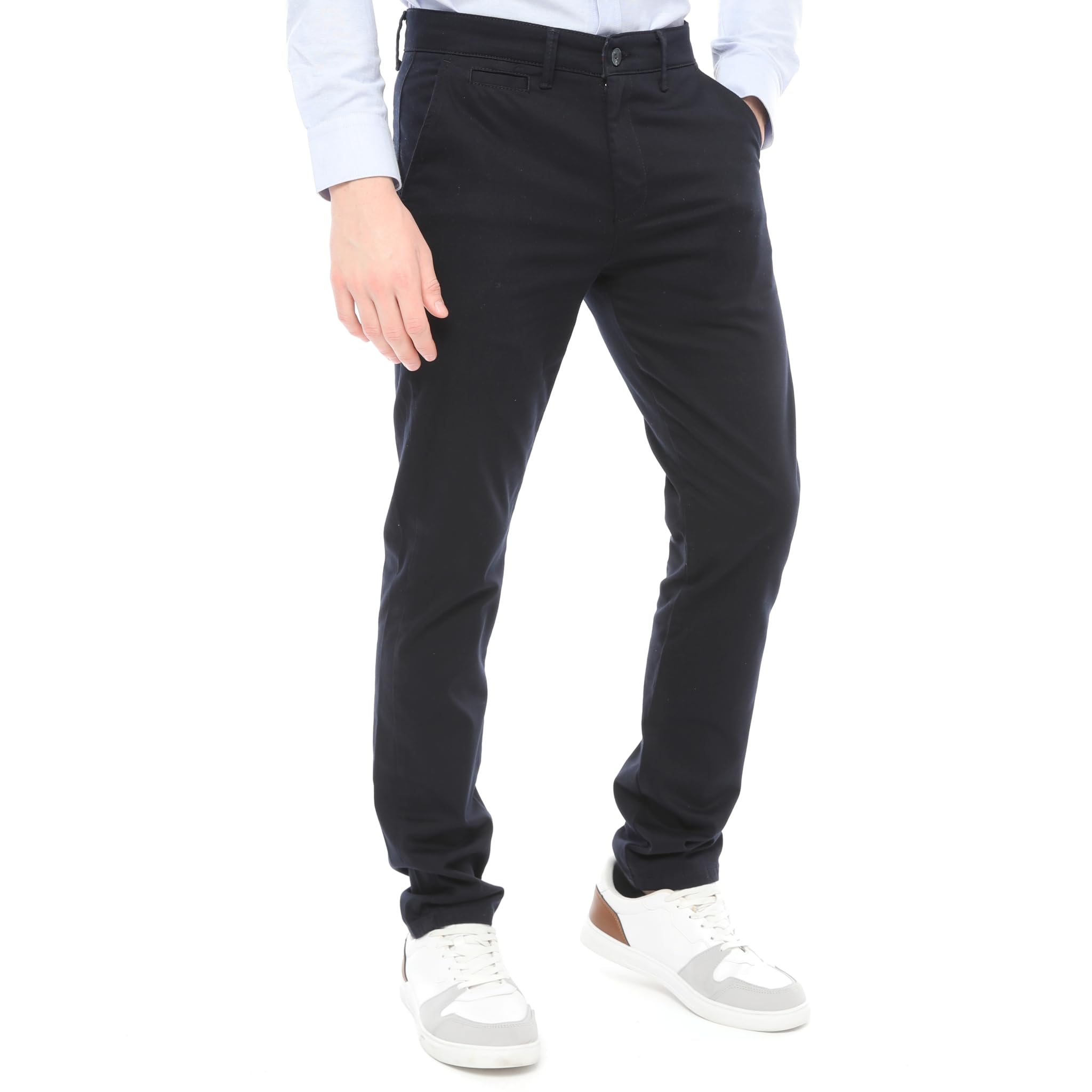 Xact Men's Navy Classic Soft Twill Stretch Chino Trouser (Navy) 32 In 32L
