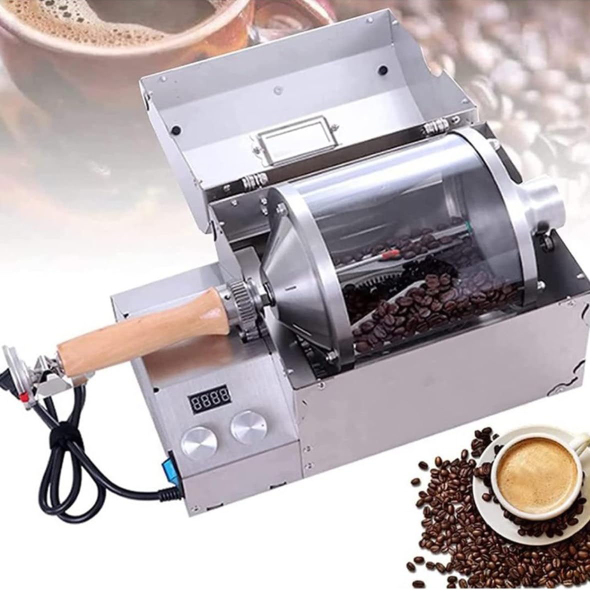GTHTUHFD Automatic Coffee Roasting 500G Drum Coffee Beans Roasting Machine,Electric Coffee Beans Cooking Machine,Professional Roasting Machine
