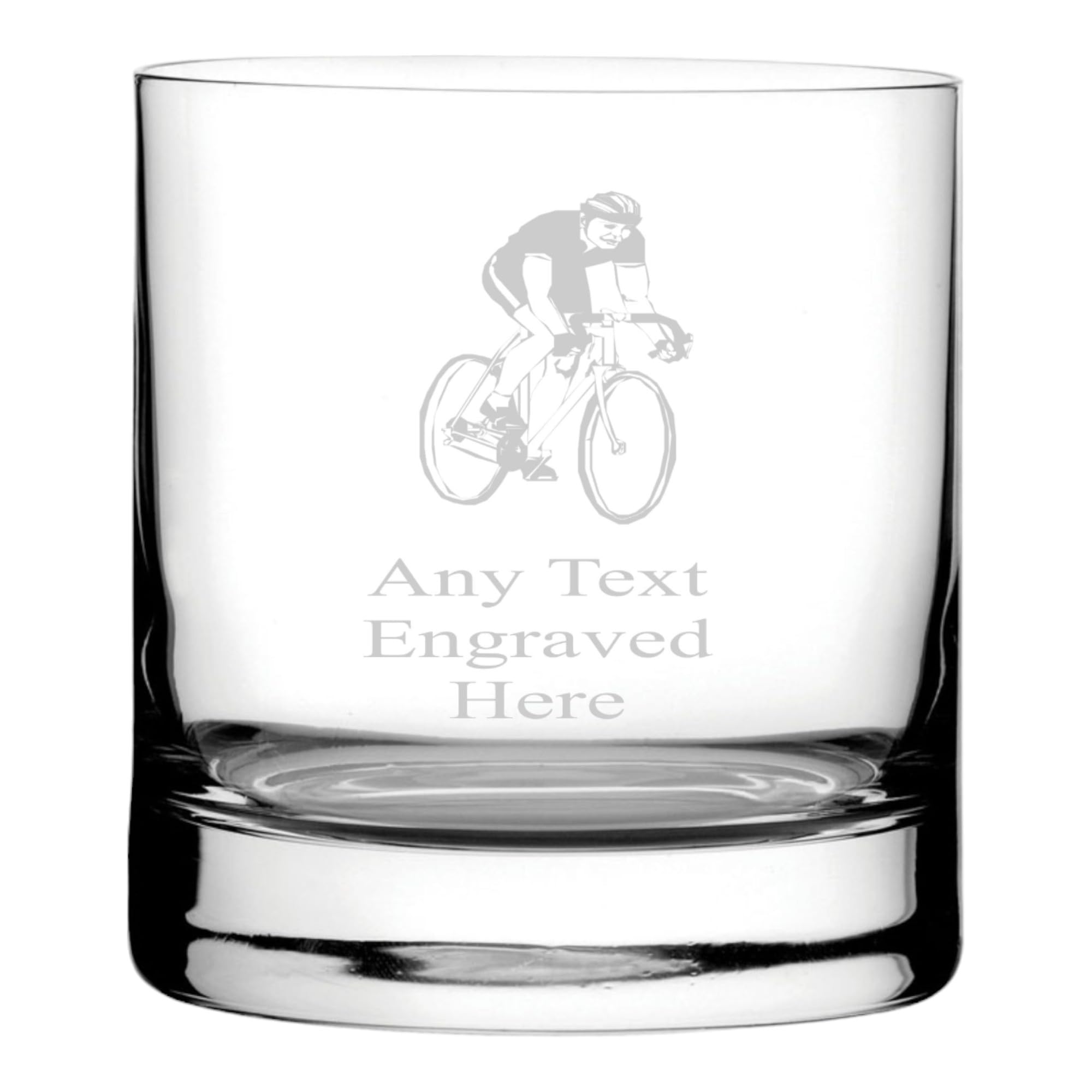 Whisky Mixer Glass Glass Engraved Cycling Whisky/Whiskey Mixer Wg211 In Silk Lined Gift Box [Custom]