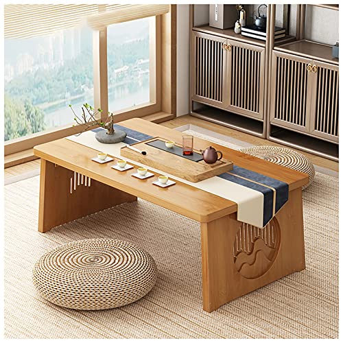 Mesa Baja de meditación Tipo Altar - Mesa de Centro Estilo Tatami japonés para Sentarse y Comer en el Suelo, Ideal para prácticas espirituales.