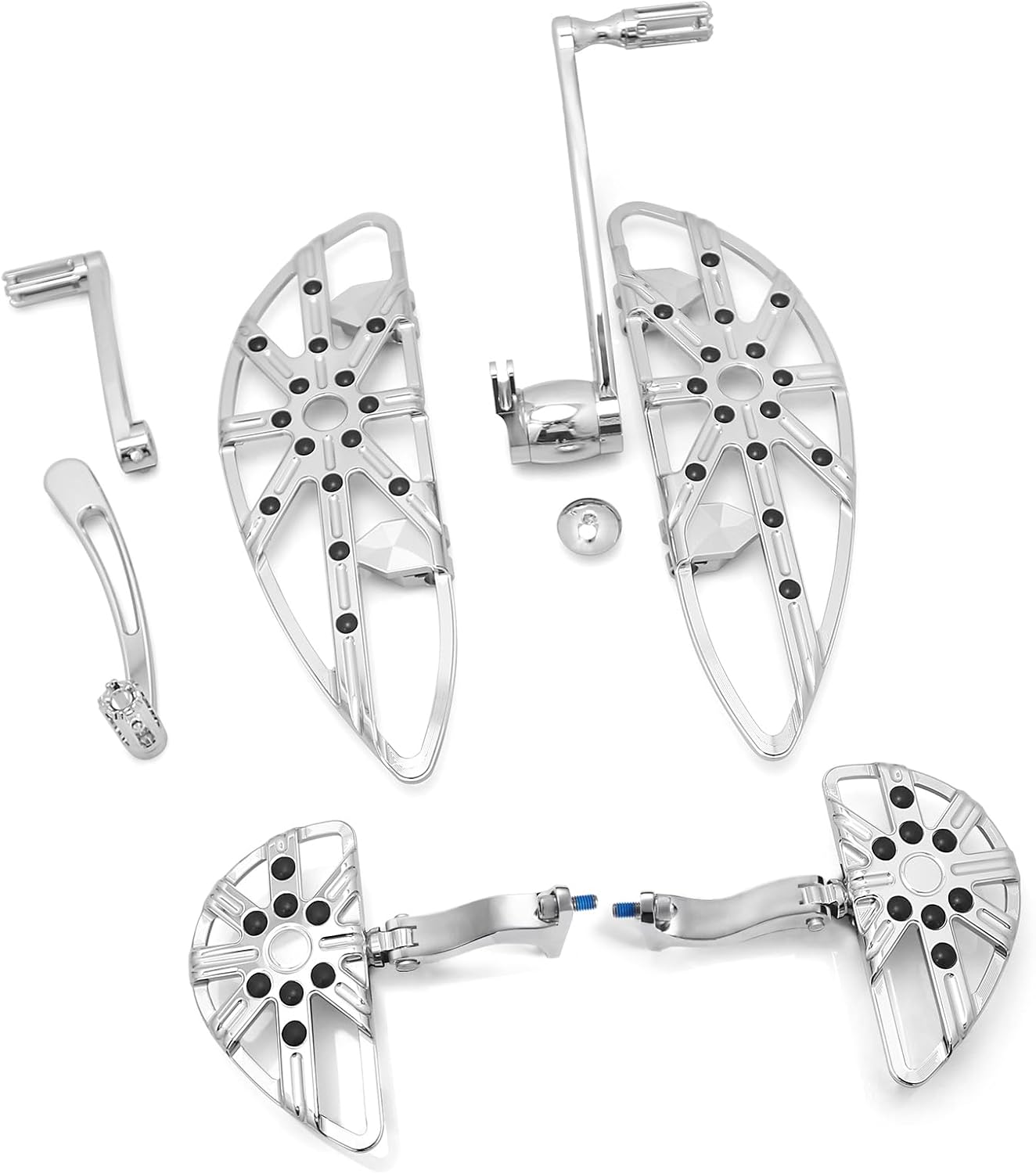 For harley Touring road glide Floorboards Special FLTRXS driver rear chrome Floorboards Footboards FLHRXS Shift Brake levers Electra Standard FLHT 2014-2023