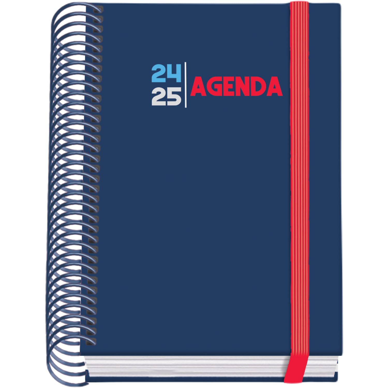 Dohe - Agenda Escolar 2024 2025 - Día por Página, Tamaño A6 (12x17 cm), Cierre Anillas y Goma, Español e Inglés, 4 Páginas de Pegatinas, Septiembre a Junio, Material Escolar - PRIME Select