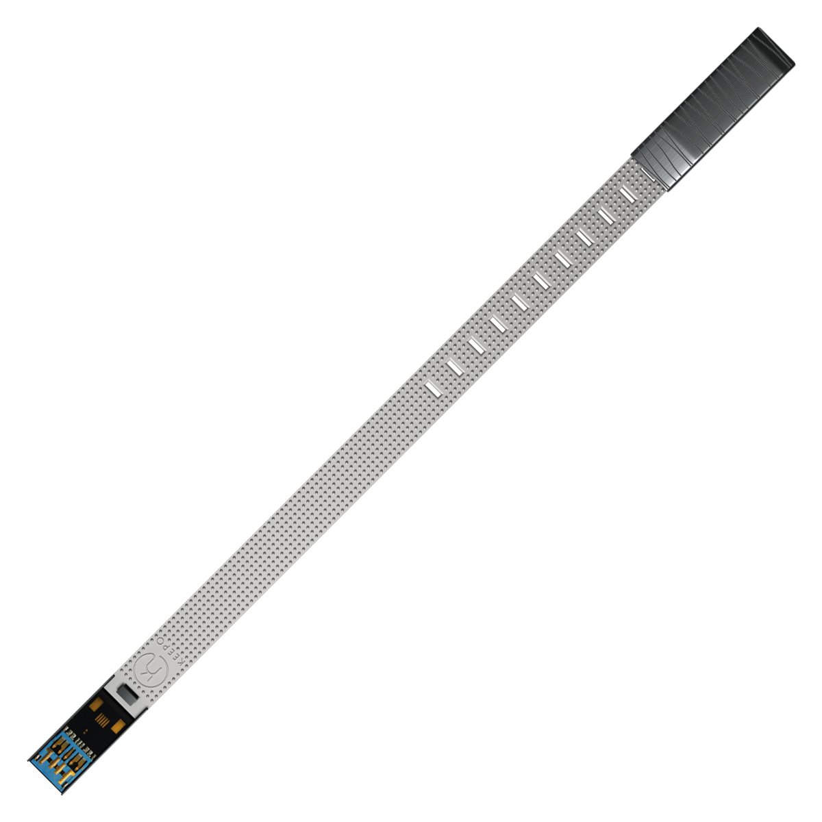 Clé USB 16 GB Keepo sous forme de bracelet blanc avec plaque - 2
