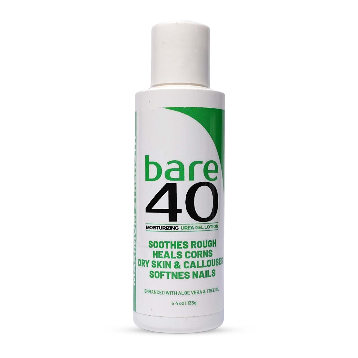 Professional Bare 40 Pro lotion with 40% Urea Cream for Dry, rough skin, Hydrating & Exfoliating Formula for Dry – Enriched with Tea Tree Oil, Aloe Vera & Jojoba Beads