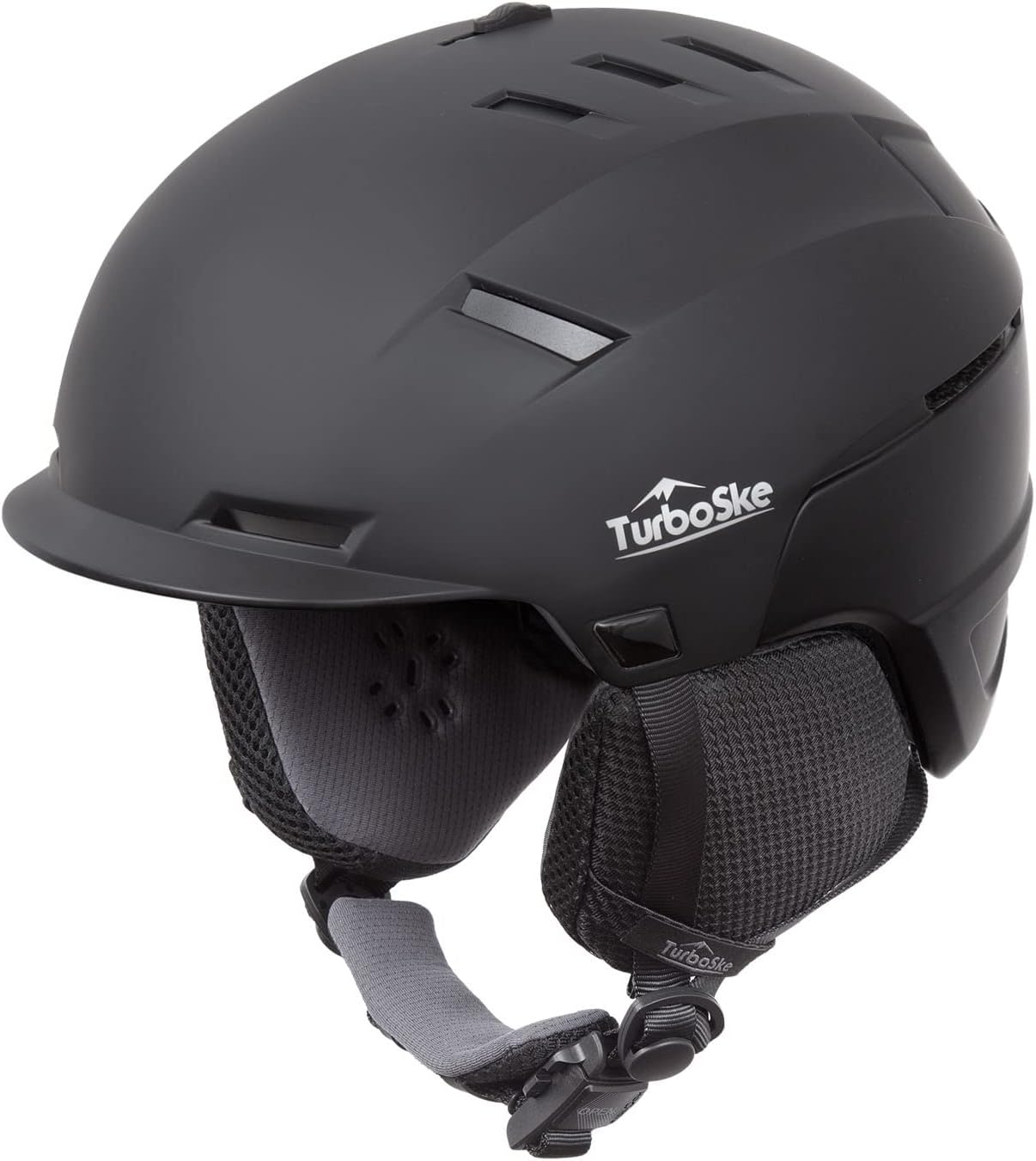 Ski Helmet Snowboard Helmet - Active Ventilation Audio Compatible Snow Sports Luxury Helmet with ASTM Standard Safety for Men Women and Youth Matte Black L(23.25''-24.75''/59-63cm)