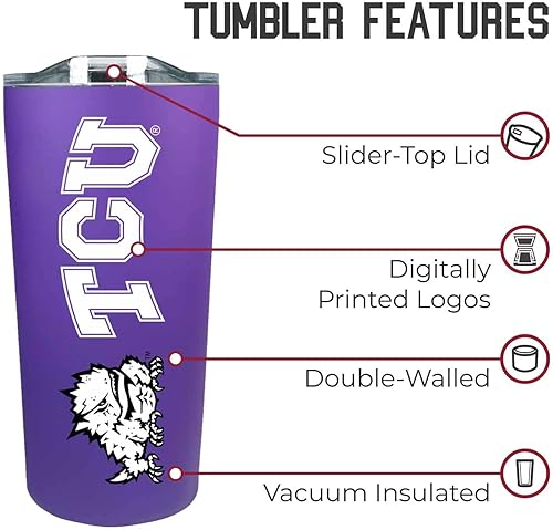 Miniatura 600 de Campus Colors Vaso de acero inoxidable de la NCAA perfecto para el día del partido, 18 onzas, doble pared, mantiene las bebidas perfectamente Azul