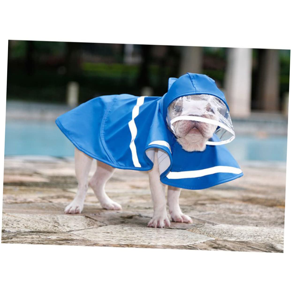 COLLBATH Dog Rain Coats Waterproof Reflective Design Small Dog Rain Coat Pet Rainwear Size Xs