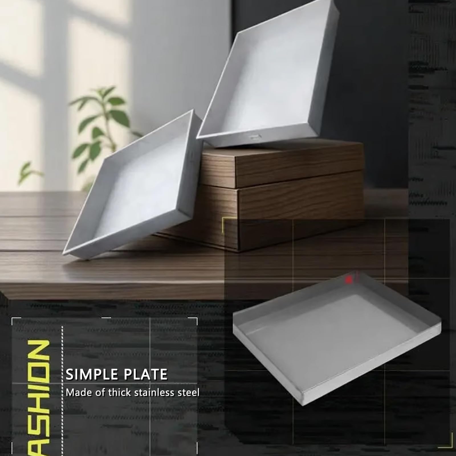 Bandeja de Goteo de Aceite/Drenaje de condensado para Unidades de Aire Acondicionado y Calentadores de Agua eléctricos Acero Inoxidable 304 Rectangular Borde de 5 cm de Altura
