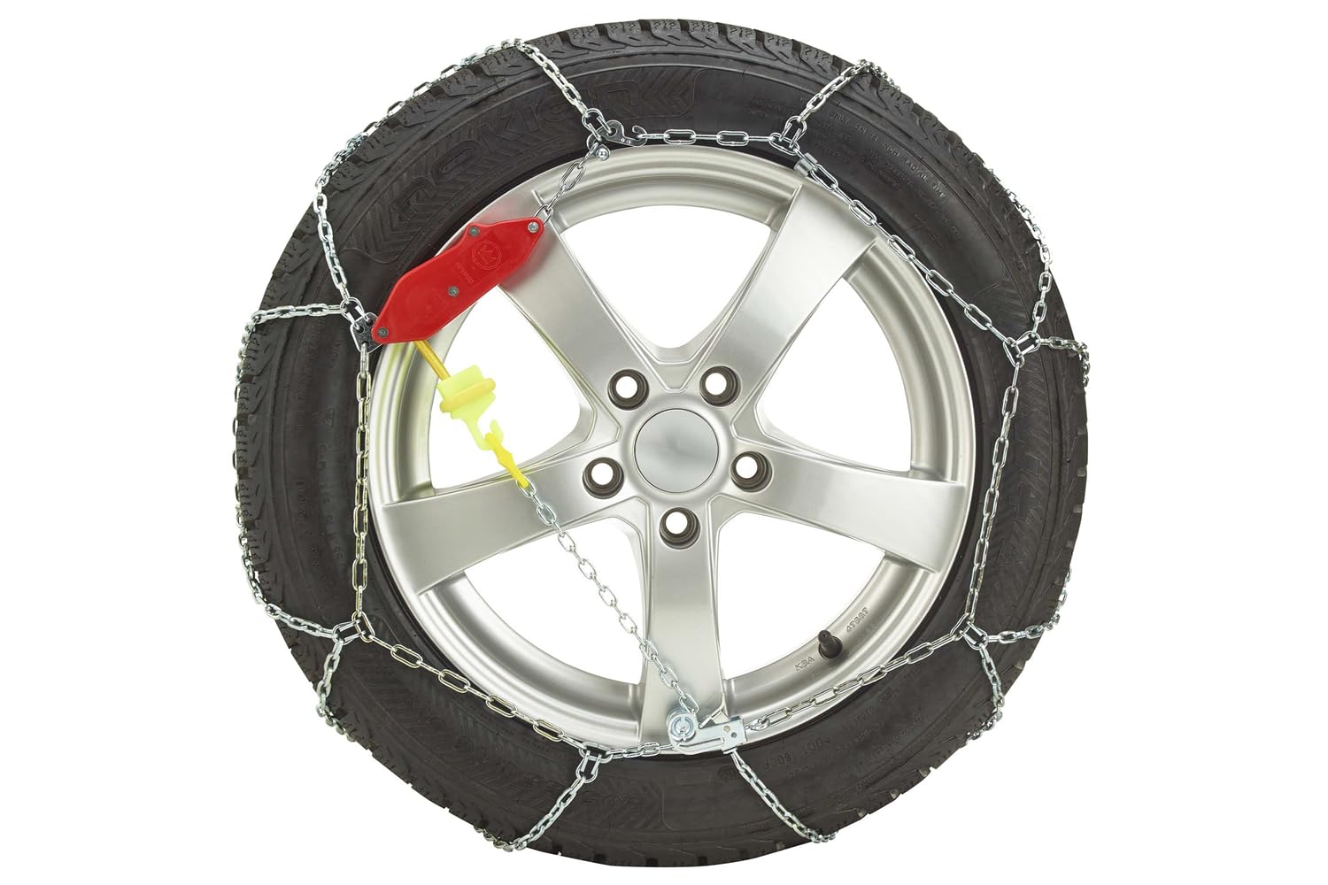 KÖNIG Catene da Neve Zip Ultra 9 gr. 70 per Auto, Maglie da 9 mm Autotensionanti per Pneumatici 195/70/13, Trazione su Ghiaccio e Neve con Omologazione ÖNORM V5117