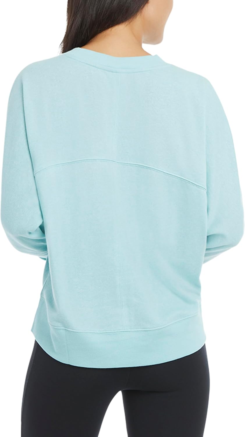 Danskin womens Long Sleeve Wash Pullover Sweatshirt - Image 2