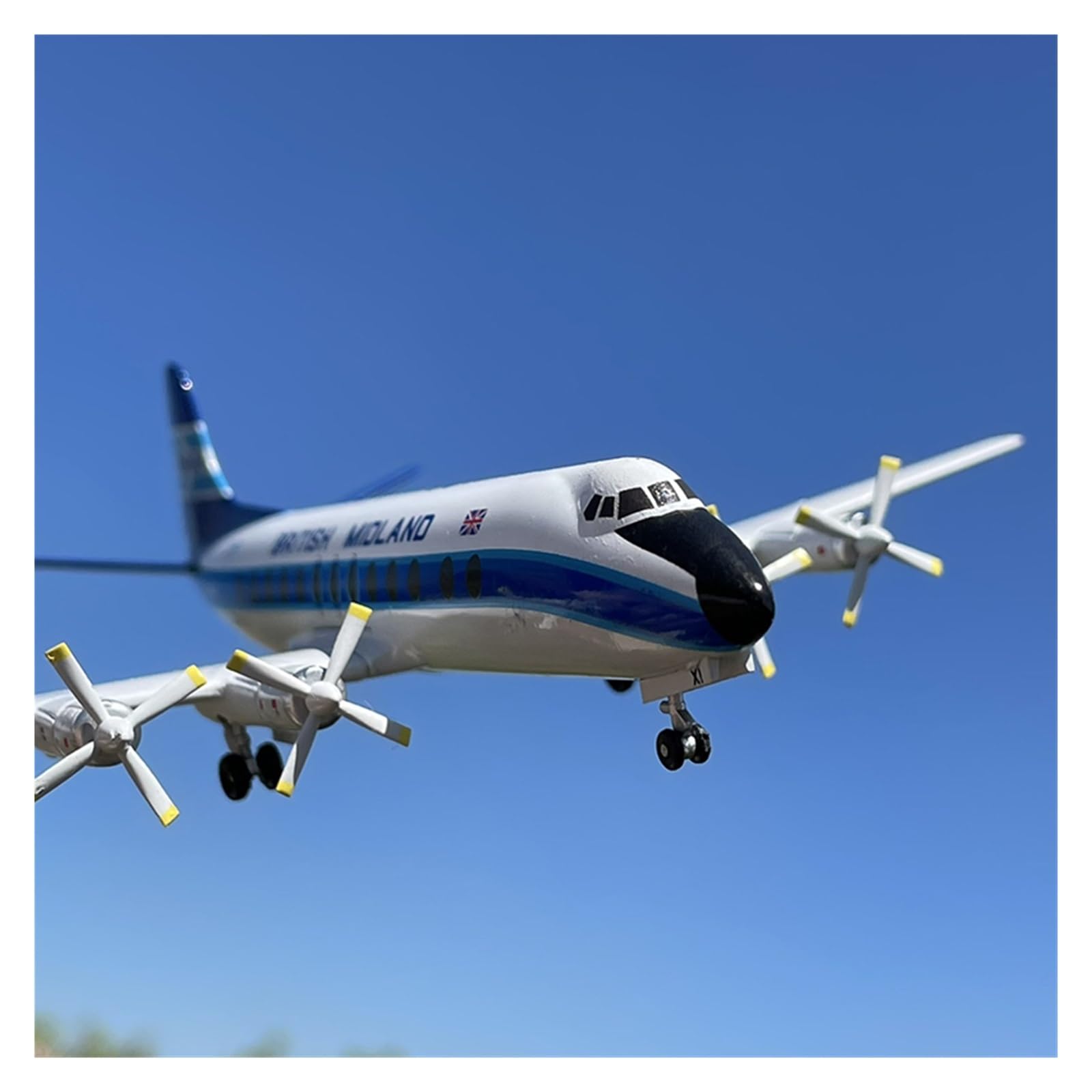 CLMJHG Vintage Classics samolot 1/200 dla brytyjskiego Midland VICKERS VISCOUNT 800 Model samolotu zabawka samolot samolot zabawka do pokazu kolekcji