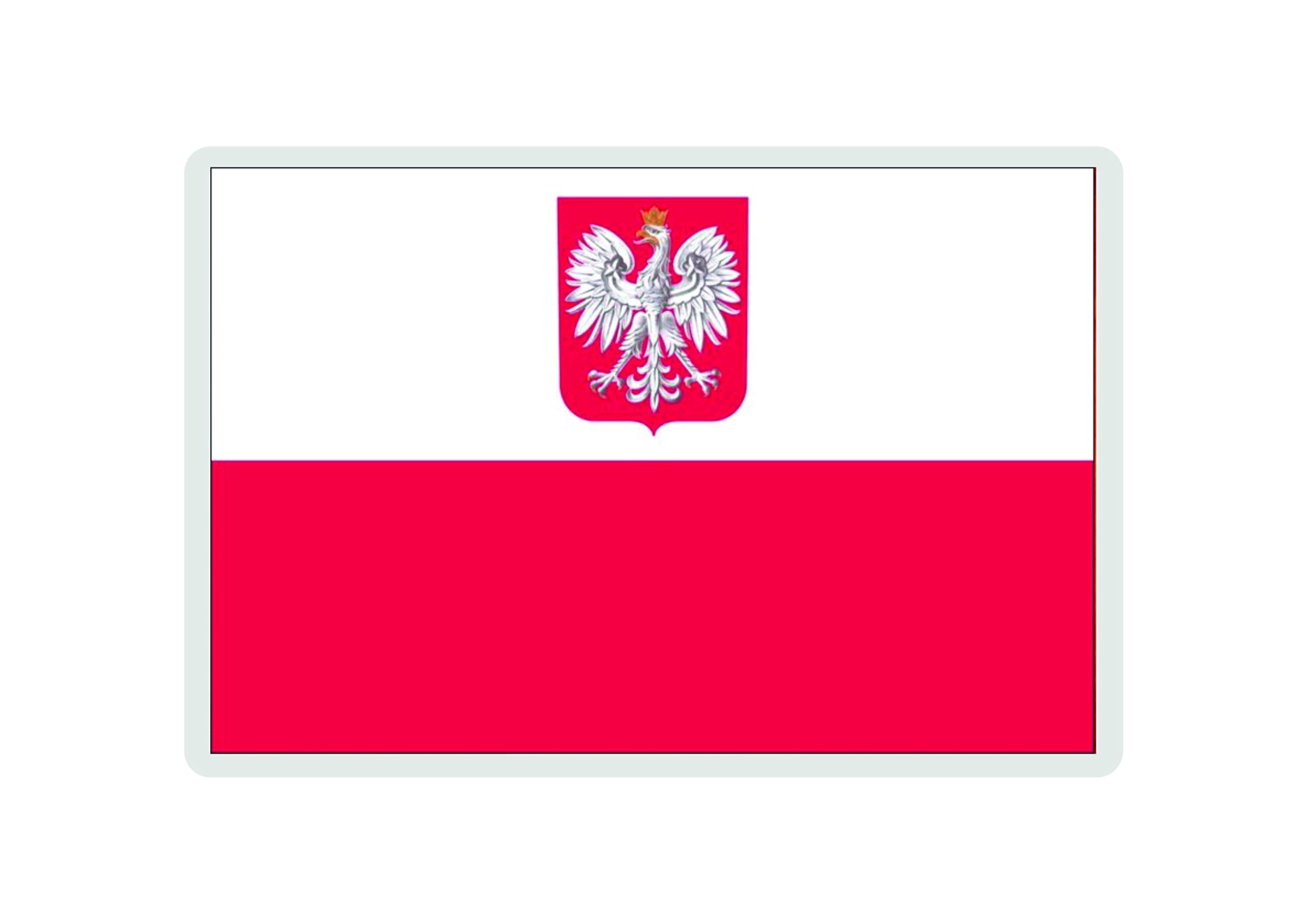 Decalarama Poland Flag Fridge Magnet Gift - Cute Polish Novelty Birthday Present