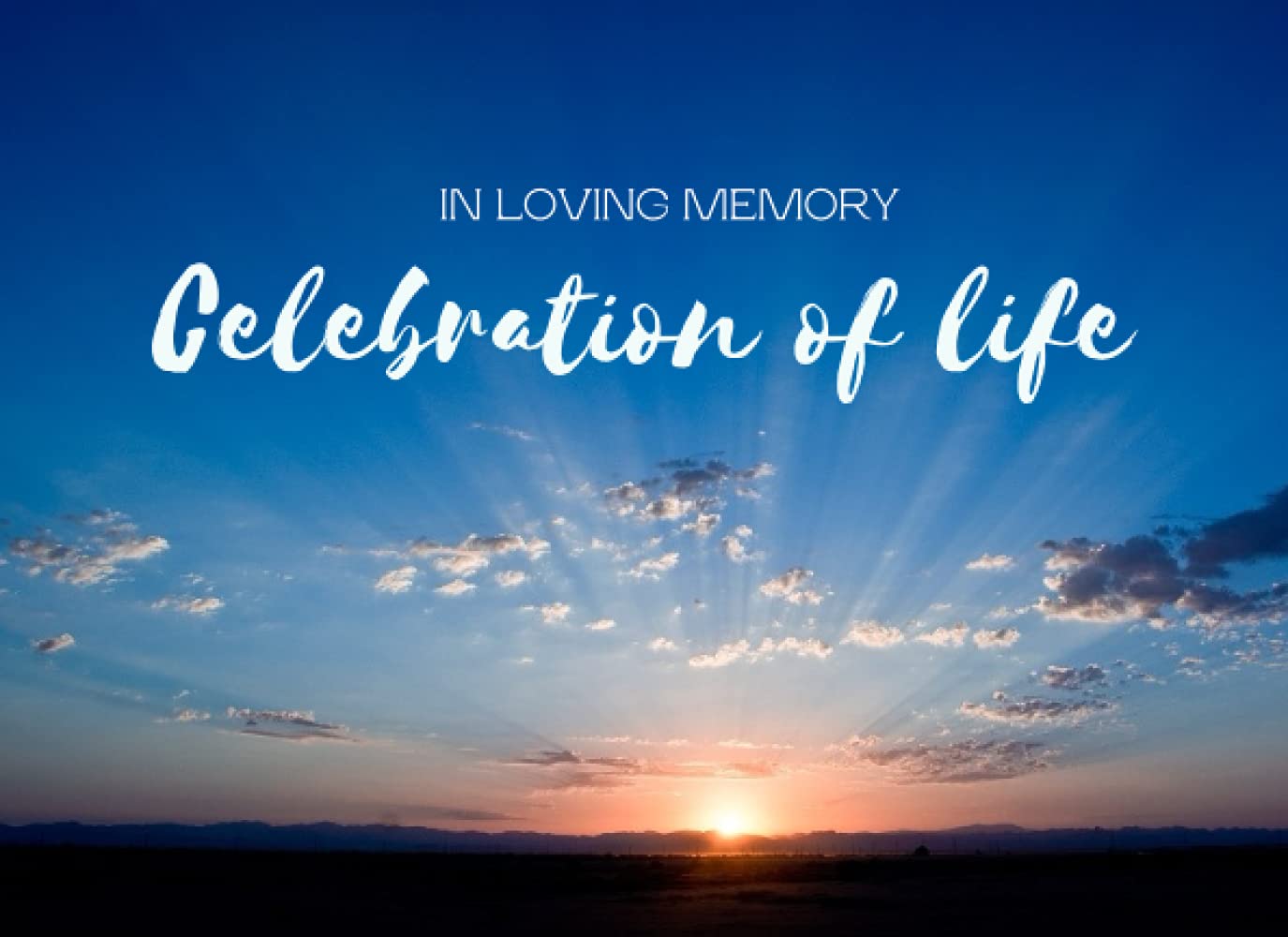 Celebration Of Life Funeral Guest Book With Sunset: Condolence Book for Memorial: An Unforgettable Man Guest Book Funeral, Funeral Guest Books Celebration of Life, Sign In Book (Mountains Cloud Cover)
