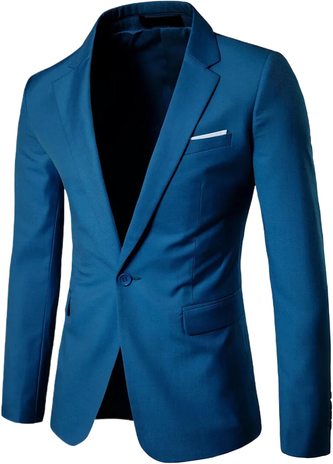 Mens Blazer Solid Color Formal Business Suit Jacket Groom and Groomsmen Wedding Suits Coats