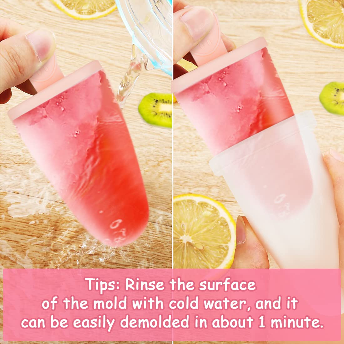 Stampo Per Ghiaccioli In Silicone A Forma Di Dinosauro - 6 Formine Con Bastoncini E Coperchio, Senza BPA - Foto 12